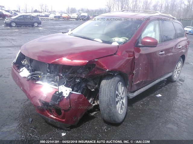 5N1AR2MM2DC609996 - 2013 NISSAN PATHFINDER S/SV/SL/PLATINUM 红色 照片 2