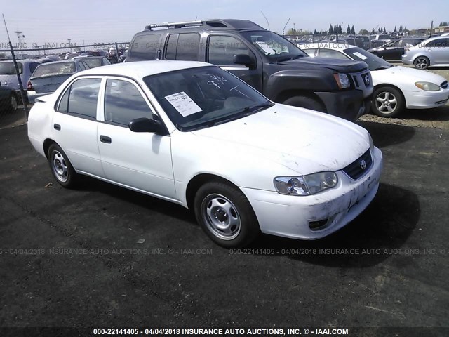 1NXBR12E51Z500612 - 2001 TOYOTA COROLLA CE/LE/S WHITE photo 1