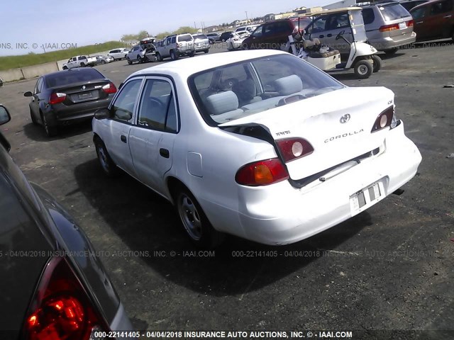 1NXBR12E51Z500612 - 2001 TOYOTA COROLLA CE/LE/S WHITE photo 3