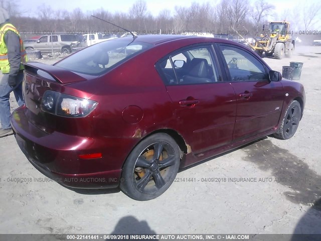 JM1BK324461421047 - 2006 MAZDA 3 S RED photo 4