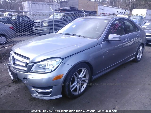 WDDGF8BBXCR205180 - 2012 MERCEDES-BENZ C 300 4MATIC GRAY photo 2