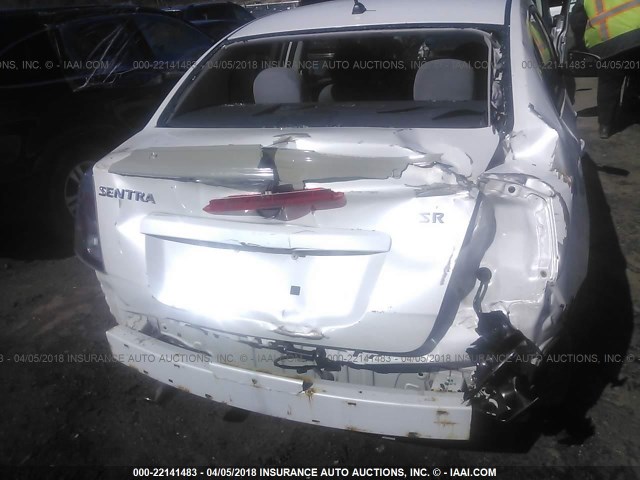 3N1AB6APXAL722483 - 2010 NISSAN SENTRA 2.0/2.0S/SR/2.0SL WHITE photo 6