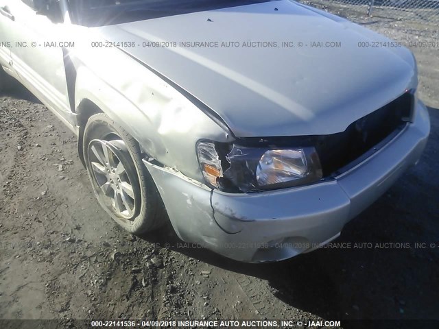 JF1SG65655H700518 - 2005 SUBARU FORESTER 2.5XS ნაცრისფერი ფოტო 6