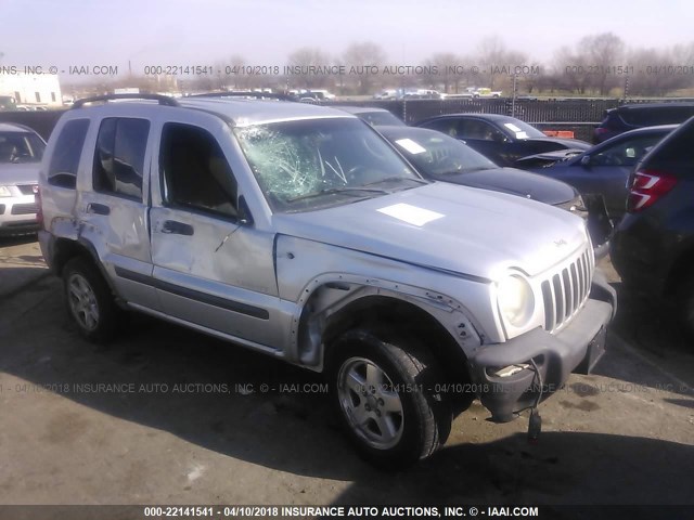 1J4GL48K04W156572 - 2004 JEEP LIBERTY SPORT SILVER photo 1