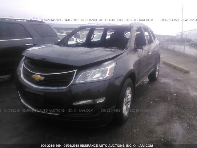 1GNKRFED7GJ232376 - 2016 CHEVROLET TRAVERSE LS GRAY photo 2