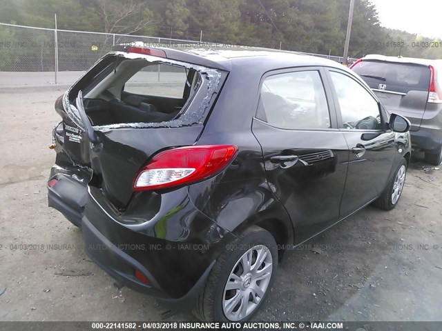 JM1DE1KY7C0132432 - 2012 MAZDA MAZDA2 BLACK photo 4