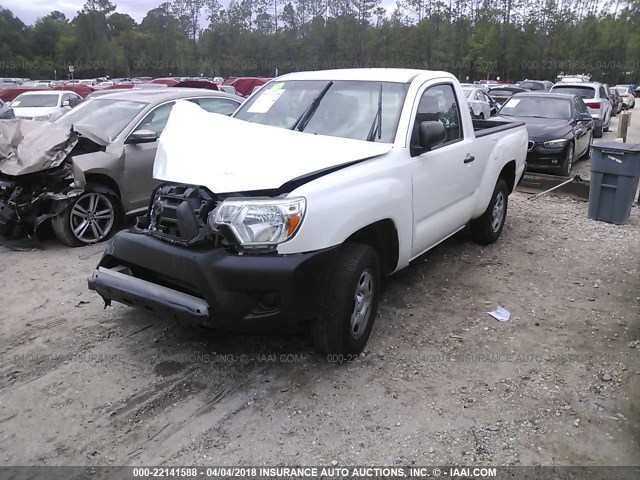 5TFNX4CN2EX033676 - 2014 TOYOTA TACOMA WHITE photo 2