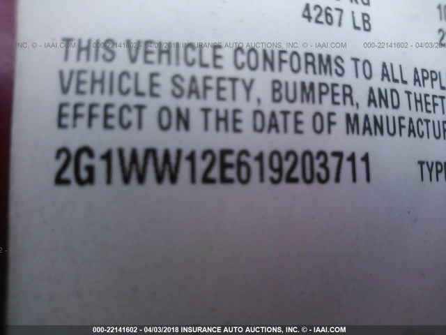 2G1WW12E619203711 - 2001 CHEVROLET MONTE CARLO LS წითელი ფოტო 9