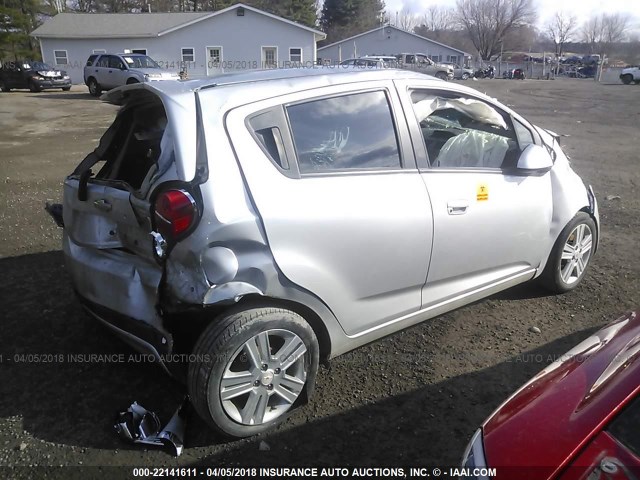 KL8CA6S93DC509781 - 2013 CHEVROLET SPARK LS SILVER photo 4