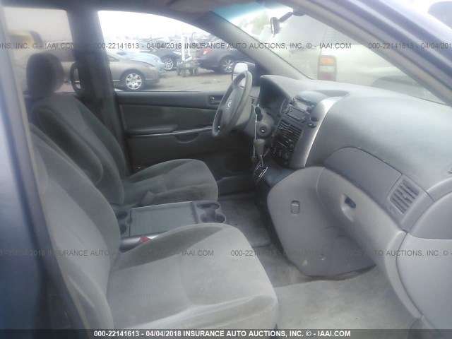 5TDZA23C86S517252 - 2006 TOYOTA SIENNA CE/LE BLUE photo 5