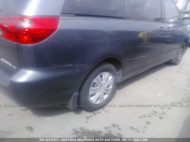 5TDZA23C86S517252 - 2006 TOYOTA SIENNA CE/LE BLUE photo 6