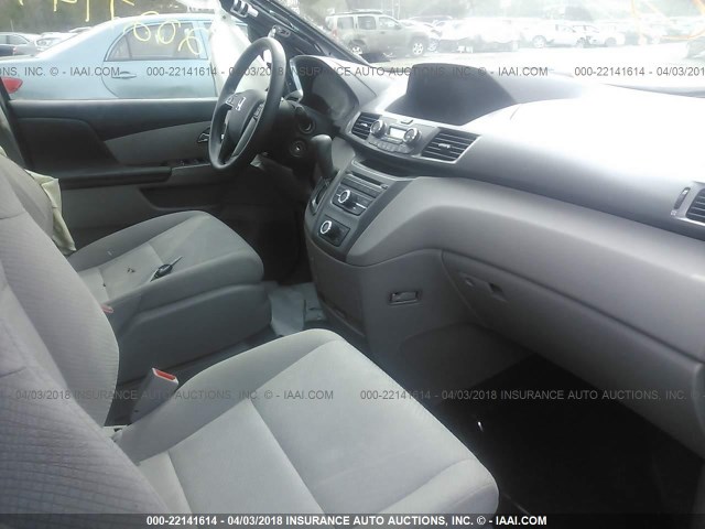 5FNRL5H23EB075088 - 2014 HONDA ODYSSEY LX GRAY photo 5