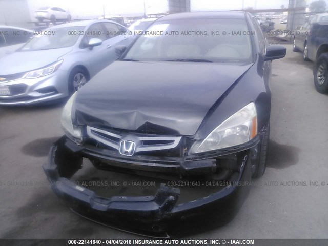 1HGCM56363A127402 - 2003 HONDA ACCORD LX BLACK photo 6