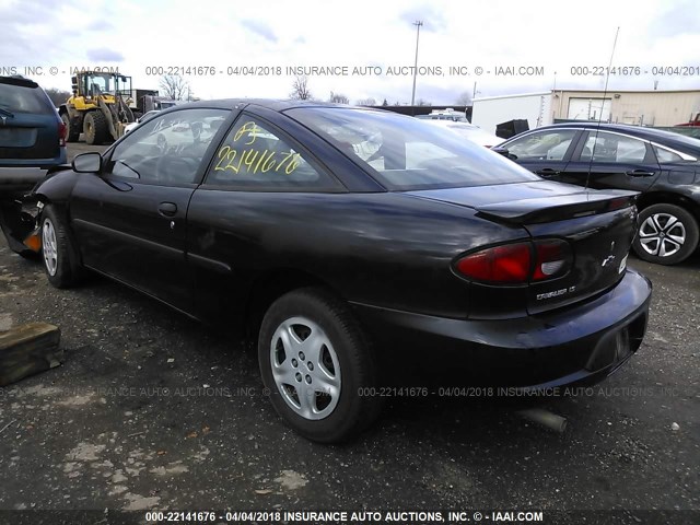 1G1JS124527271451 - 2002 CHEVROLET CAVALIER LS BLACK photo 3