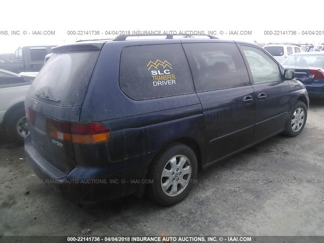 5FNRL18954B054280 - 2004 HONDA ODYSSEY EXL ლურჯი ფოტო 4