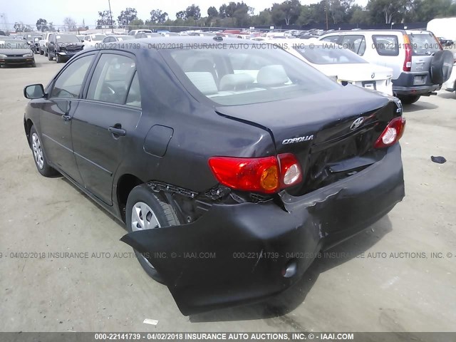 JTDBU4EE3A9110191 - 2010 TOYOTA COROLLA S/LE/XLE BLACK photo 3