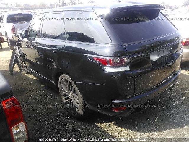 SALWZ2EF1FA529171 - 2015 LAND ROVER RANGE ROVER SPORT SVR BLACK photo 3