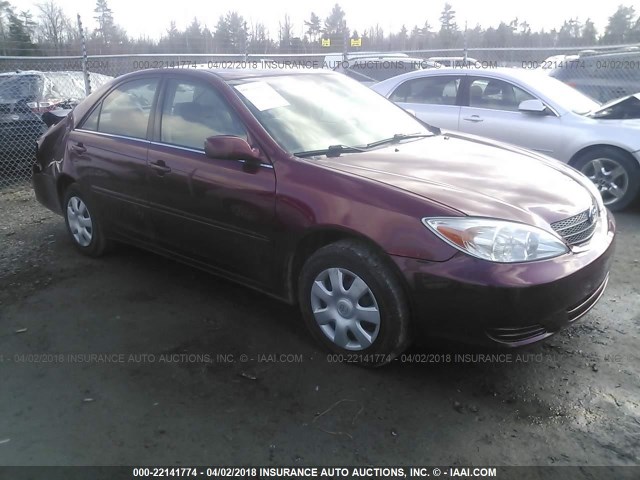 4T1BE32KX3U241468 - 2003 TOYOTA CAMRY LE/XLE/SE BURGUNDY photo 1