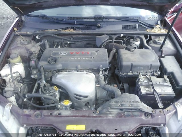 4T1BE32KX3U241468 - 2003 TOYOTA CAMRY LE/XLE/SE BURGUNDY photo 10