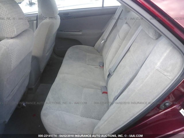 4T1BE32KX3U241468 - 2003 TOYOTA CAMRY LE/XLE/SE BURGUNDY photo 8