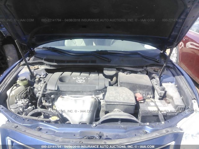 4T4BF3EK6AR019599 - 2010 TOYOTA CAMRY SE/LE/XLE 蓝色 照片 10