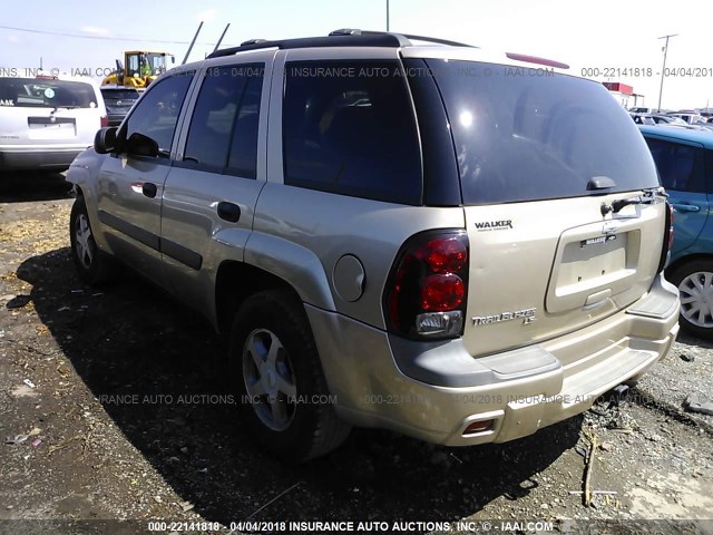 1GNDT13S552127244 - 2005 CHEVROLET TRAILBLAZER LS/LT GOLD photo 3