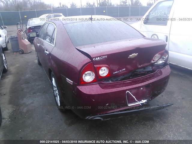 1G1ZE5EB9AF156139 - 2010 CHEVROLET MALIBU LTZ 红色 照片 3