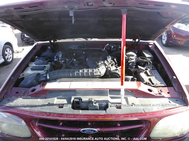 1FMDU62X4YZB09048 - 2000 FORD EXPLORER XLS RED photo 10