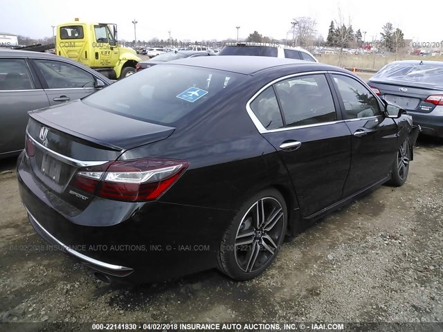 1HGCR2F52HA296809 - 2017 HONDA ACCORD SPORT შავი ფოტო 4
