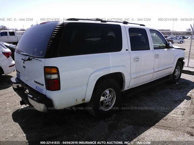 1GNFK16Z32J193507 - 2002 CHEVROLET SUBURBAN K1500 WHITE photo 4