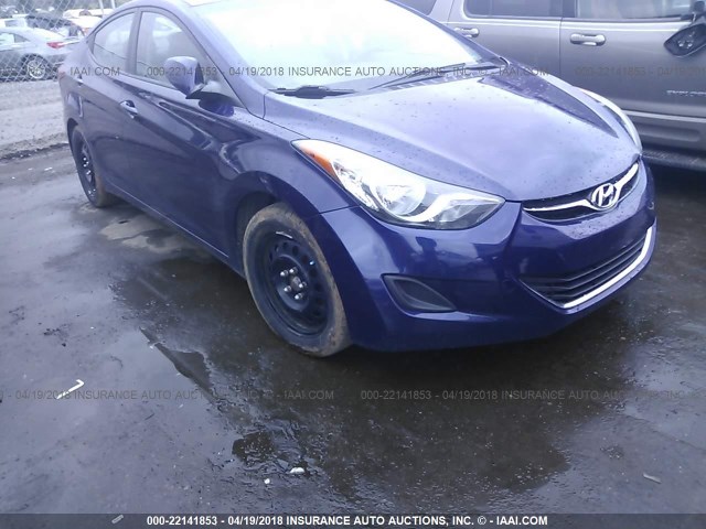 5NPDH4AEXBH053323 - 2011 HYUNDAI ELANTRA GLS/LIMITED BLUE photo 1