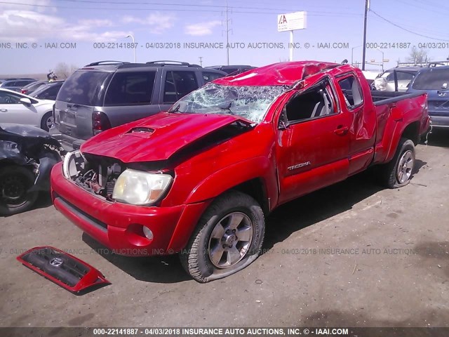 5TEUU42N66Z165971 - 2006 TOYOTA TACOMA ACCESS CAB Қызыл фото 2