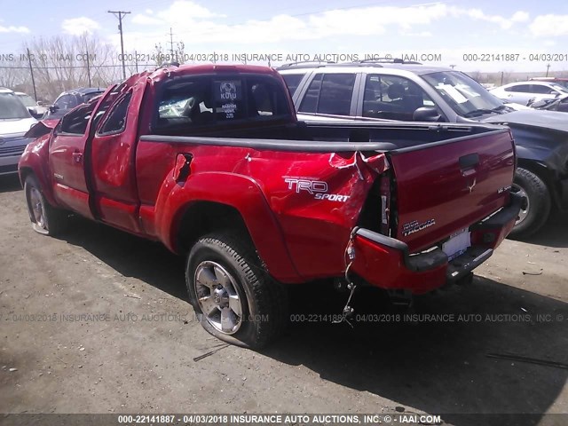 5TEUU42N66Z165971 - 2006 TOYOTA TACOMA ACCESS CAB RED photo 3