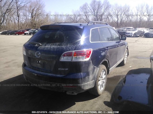 JM3TB28A780124365 - 2008 MAZDA CX-9 BLUE photo 4