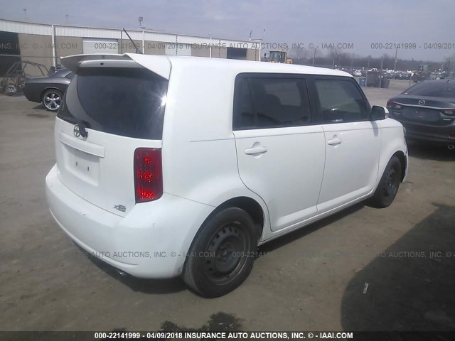 JTLKE50E981043345 - 2008 TOYOTA SCION XB თეთრი ფოტო 4