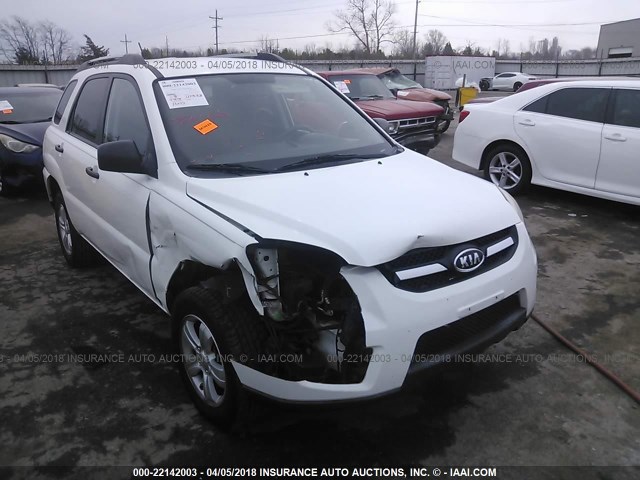 KNDJF724097564831 - 2009 KIA SPORTAGE LX WHITE photo 1