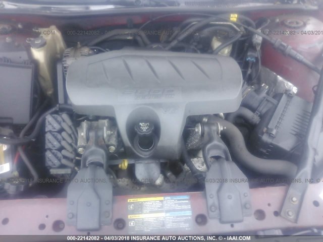 2G2WP552061279237 - 2006 PONTIAC GRAND PRIX RED photo 10