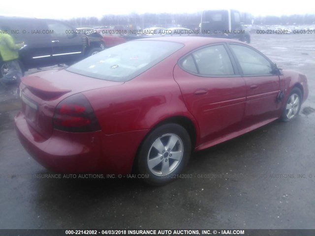 2G2WP552061279237 - 2006 PONTIAC GRAND PRIX RED photo 4