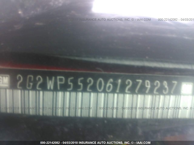 2G2WP552061279237 - 2006 PONTIAC GRAND PRIX RED photo 9