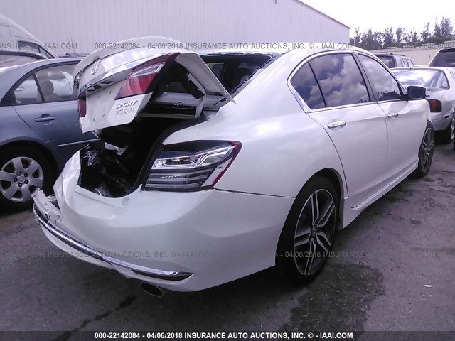 1HGCR2F51HA235404 - 2017 HONDA ACCORD SPORT თეთრი ფოტო 4