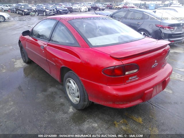 3G1JC1248WS846162 - 1998 CHEVROLET CAVALIER RS RED photo 3