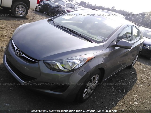 5NPDH4AE2DH177198 - 2013 HYUNDAI ELANTRA GLS/LIMITED GRAY photo 2