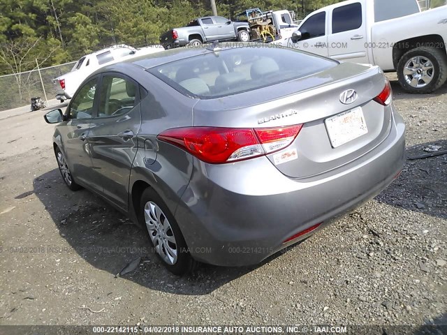 5NPDH4AE2DH177198 - 2013 HYUNDAI ELANTRA GLS/LIMITED GRAY photo 3