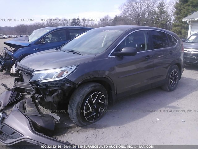 2HKRM4H47GH652797 - 2016 HONDA CR-V SE Dark Brown photo 2