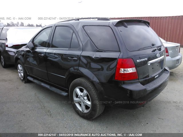 KNDJD735085856230 - 2008 KIA SORENTO EX/LX BLACK photo 3