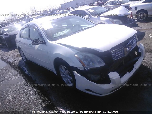 1N4BA41E54C834654 - 2004 NISSAN MAXIMA SE/SL WHITE photo 1