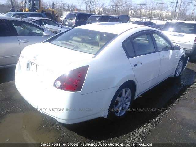 1N4BA41E54C834654 - 2004 NISSAN MAXIMA SE/SL WHITE photo 4