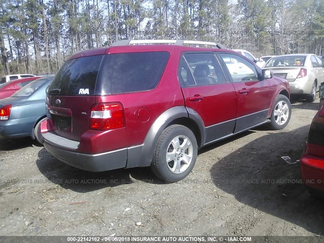 1FMZK02166GA39369 - 2006 FORD FREESTYLE SEL RED photo 4