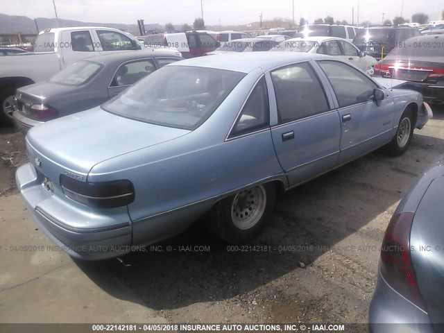 1G1BL53E0NR127928 - 1992 CHEVROLET CAPRICE BLUE photo 4