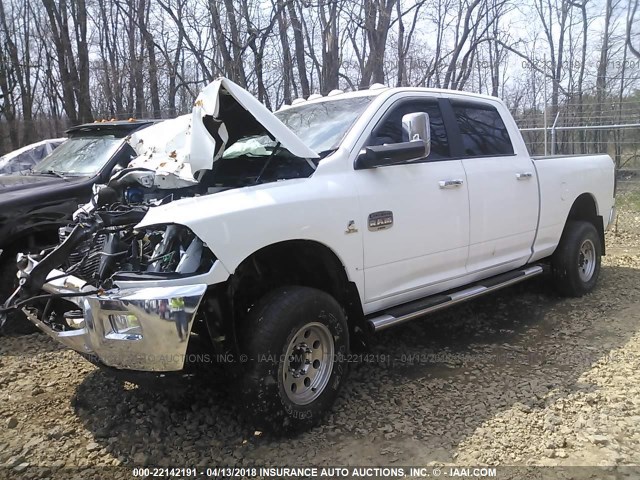 3C6UD5GL5CG119799 - 2012 DODGE RAM 2500 LONGHORN WHITE photo 2